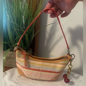 Coach Multicolor Striped Shoulder Bag